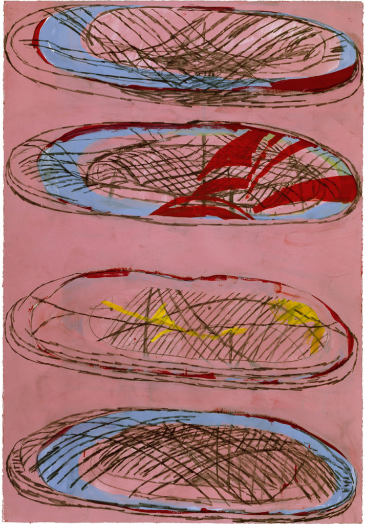 Terry Winters, Untitled (2), 1999; gouache on paper, 44 1/4 X 30 1/2 inches; private collection [Source: Matthew Marks Gallery]