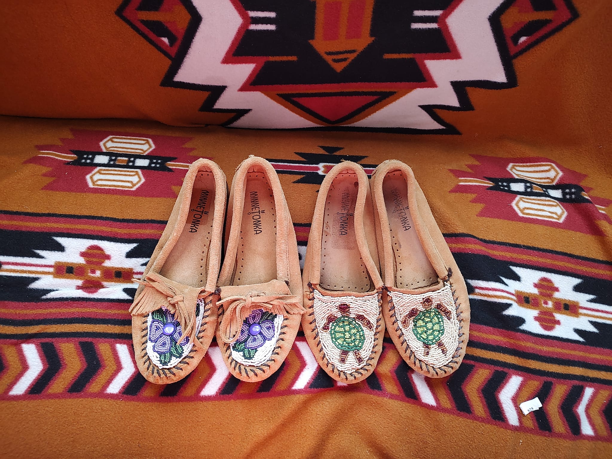 Native American beaded moccasins.